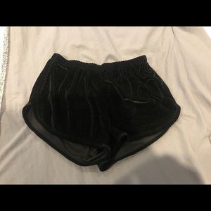 Brandy Melville velvet black shorts